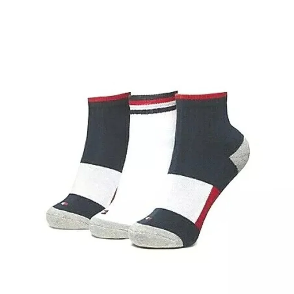Tommy‎ Hilfiger Boys/Girls Socks Size L (9-12 years) Quarter Top 3 Pack